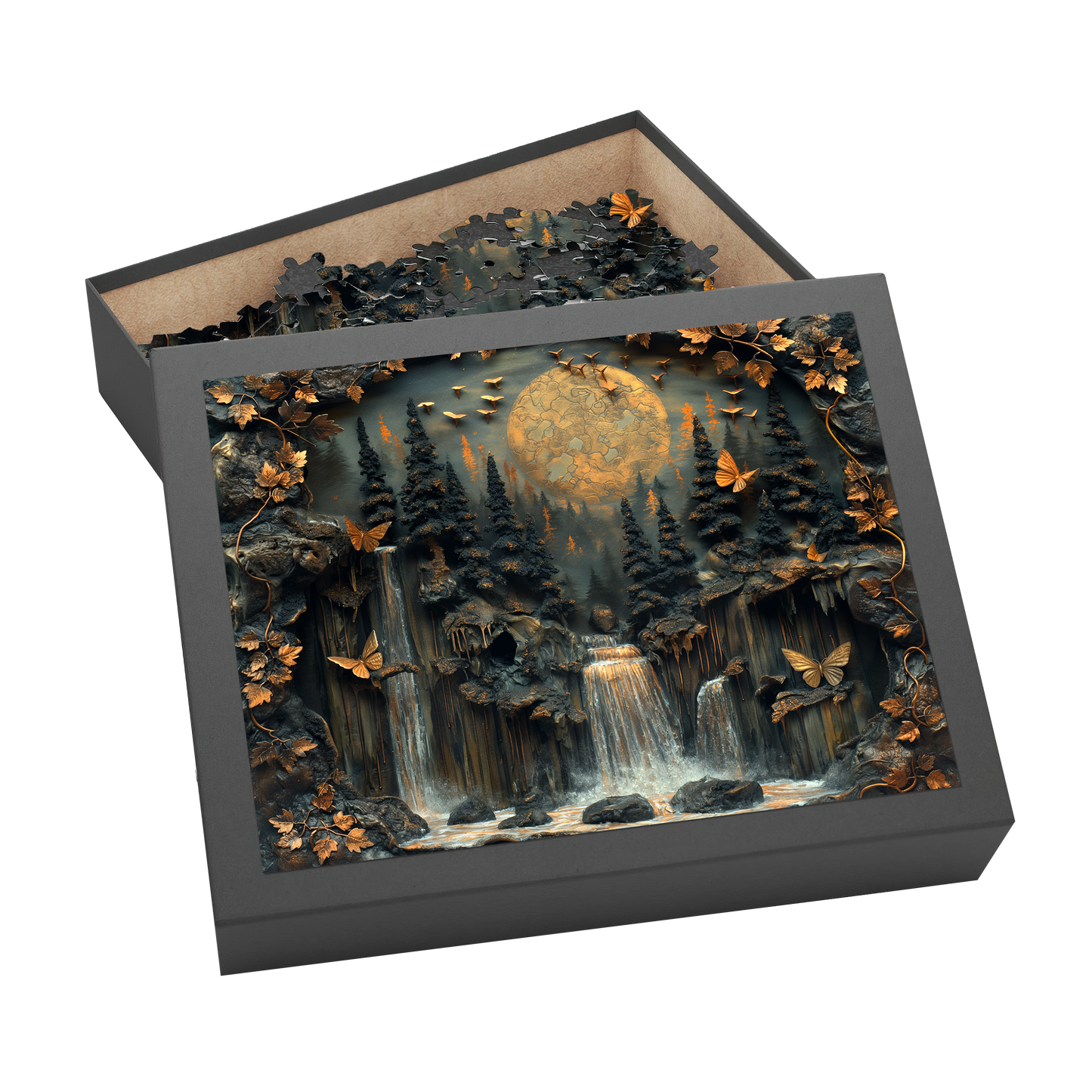 Butterfly Grove - Premium Jigsaw Puzzle - Ornate, Fantasy, Beautiful, Delicate - Multiple Sizes Available