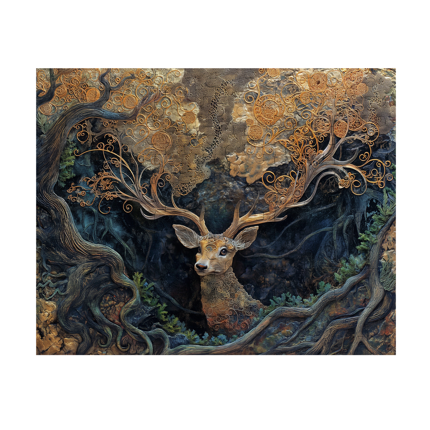 Guardian Groves - Premium Jigsaw Puzzle - Veradnt, Majestic, Curious - Multiple Sizes Available
