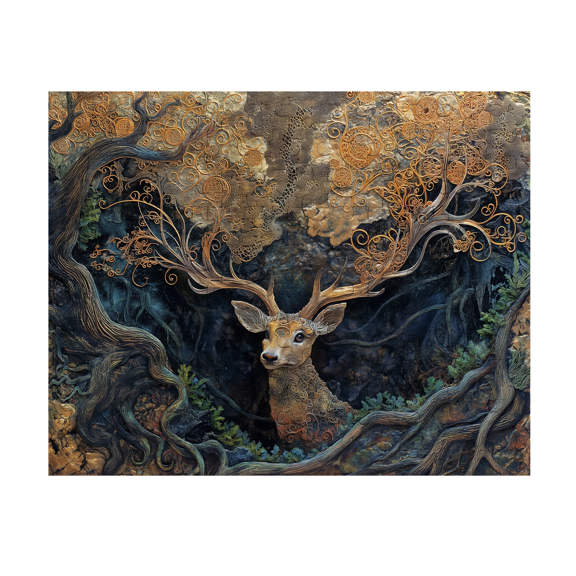 Guardian Groves - Premium Jigsaw Puzzle - Veradnt, Majestic, Curious - Multiple Sizes Available
