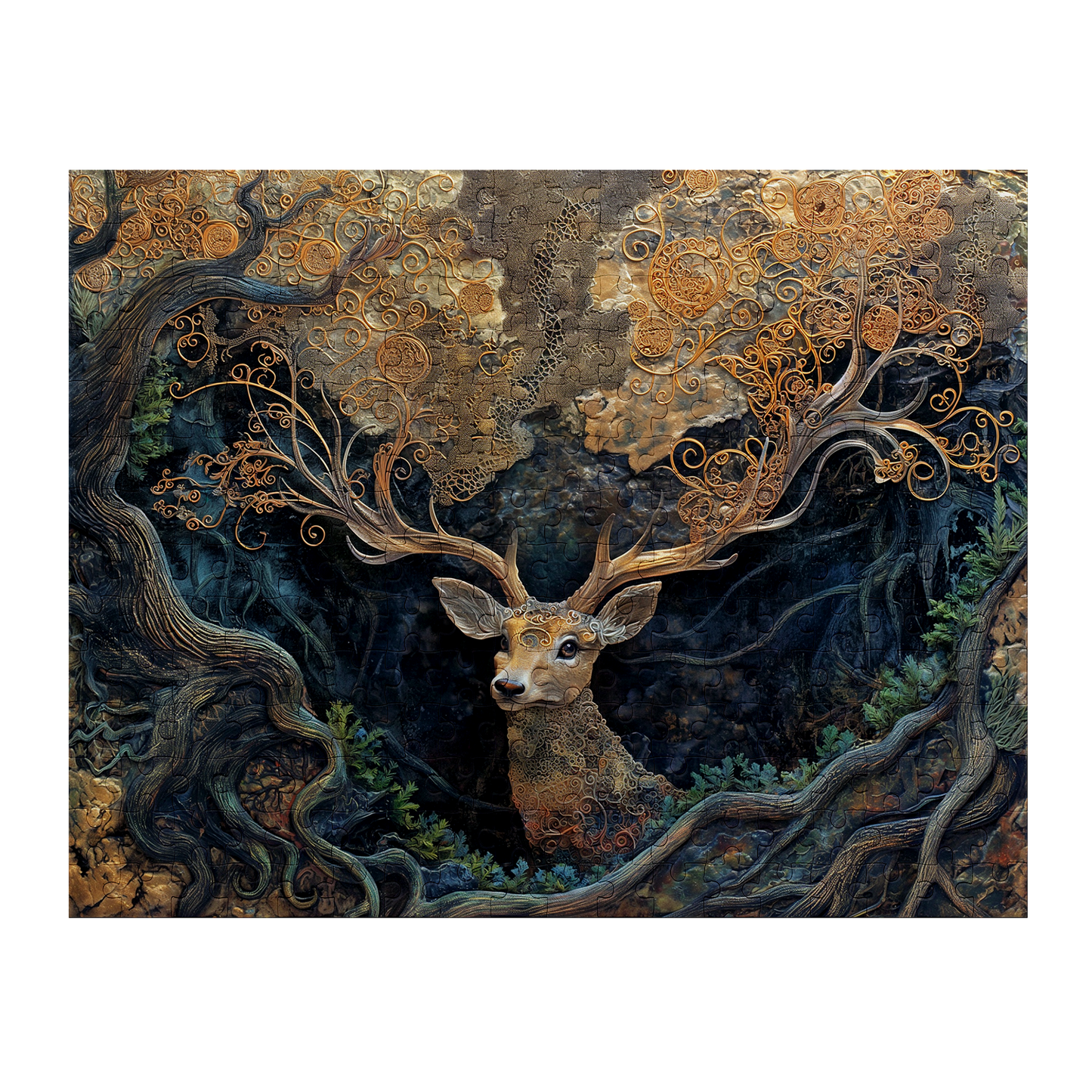 Guardian Groves - Premium Jigsaw Puzzle - Veradnt, Majestic, Curious - Multiple Sizes Available