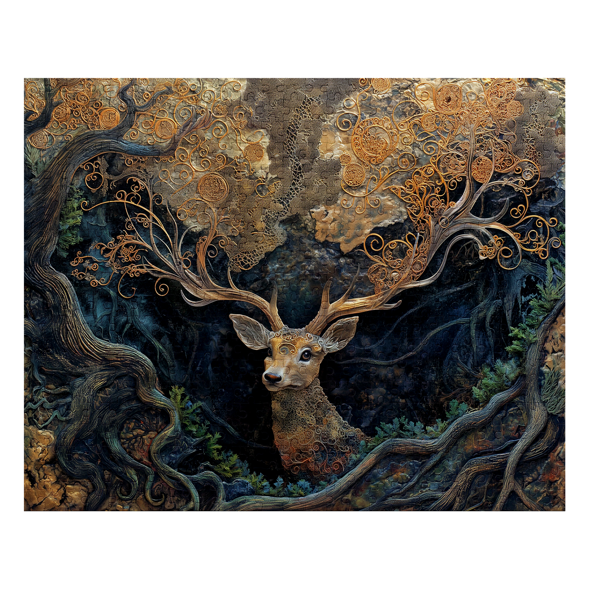 Guardian Groves - Premium Jigsaw Puzzle - Veradnt, Majestic, Curious - Multiple Sizes Available