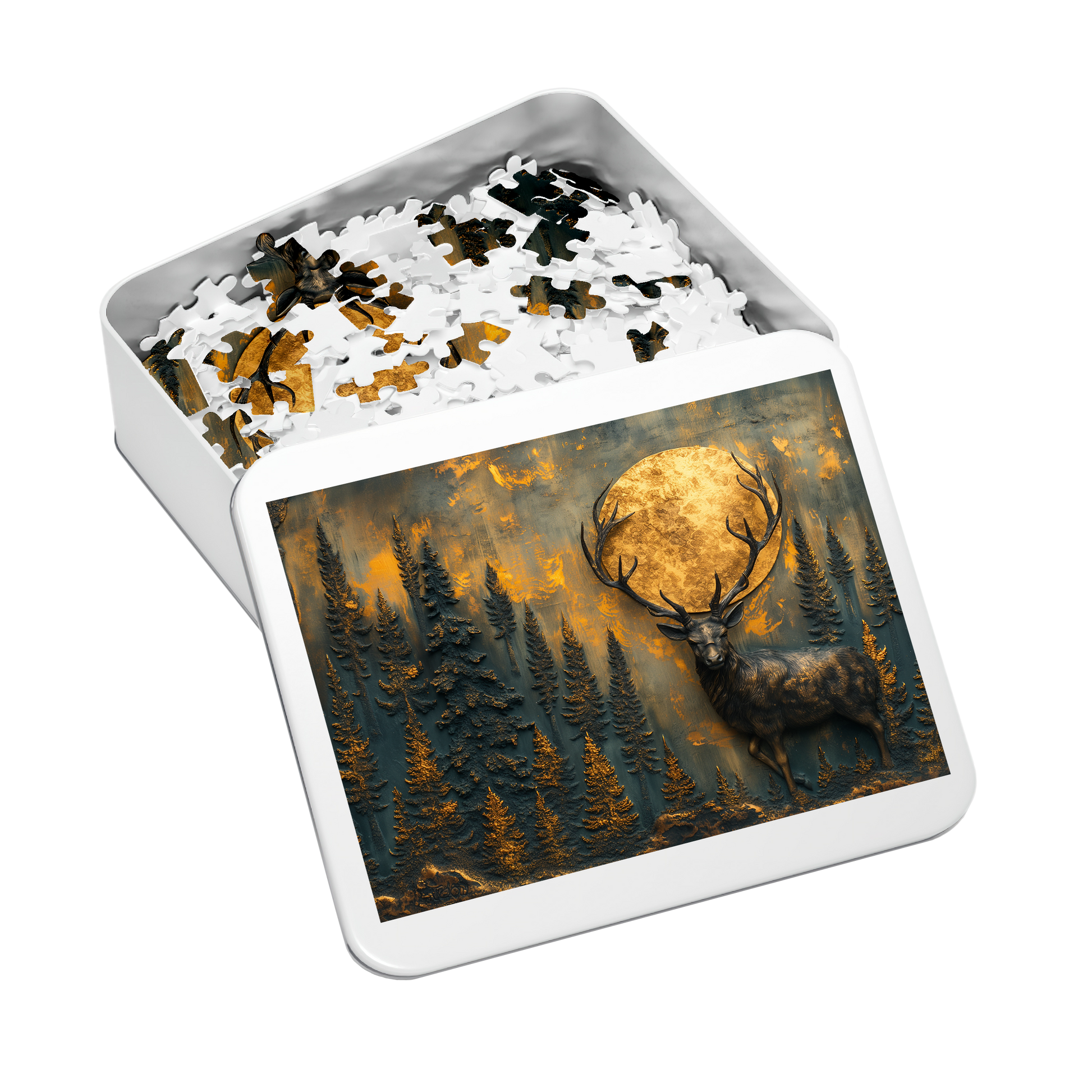 Captured Moon - Premium Jigsaw Puzzle - Veradnt, Majestic, Lunar, Proud - Multiple Sizes Available