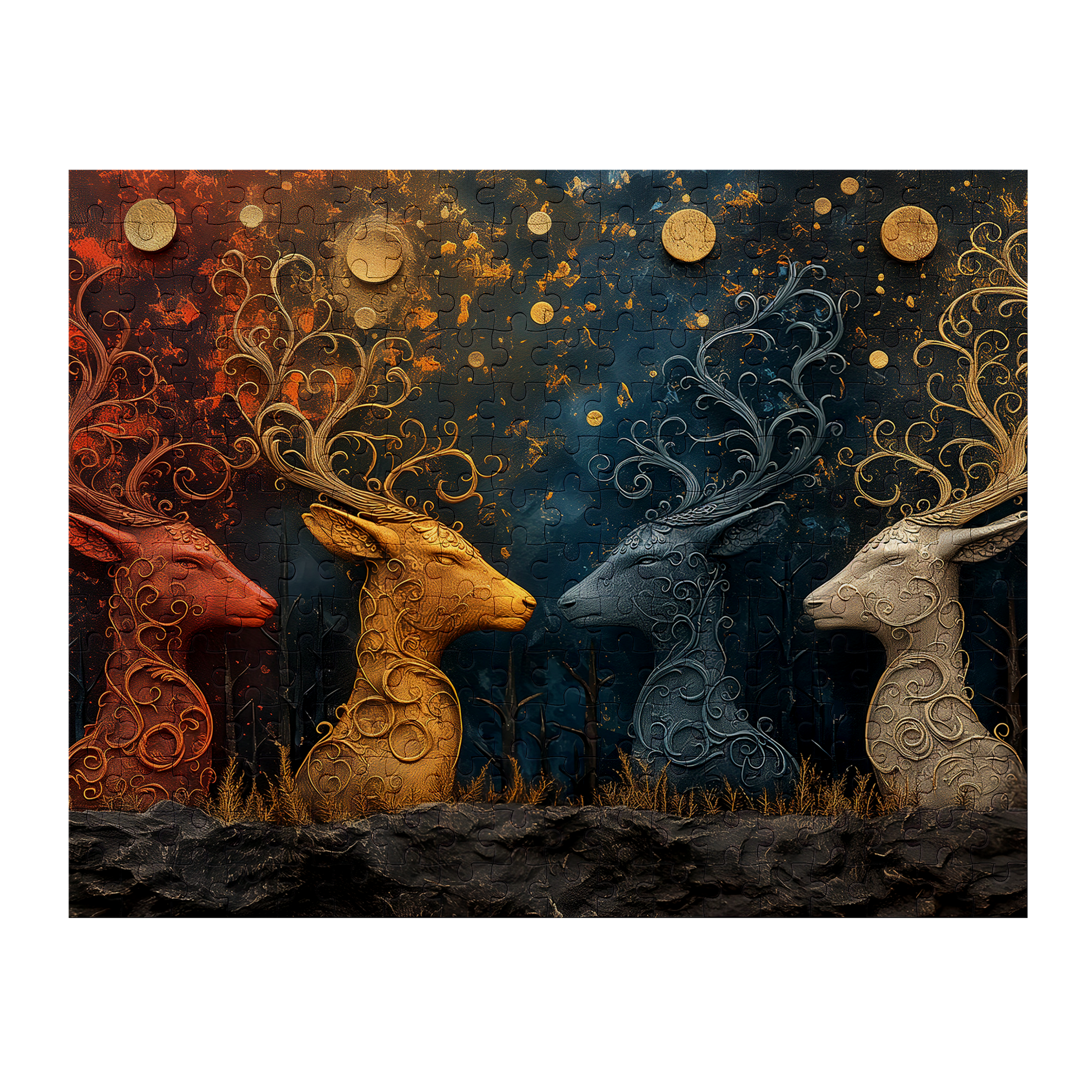 Four Directions - Premium Jigsaw Puzzle - Veradnt, Majestic, Mystical - Multiple Sizes Available