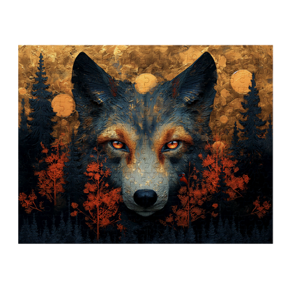 Three Moon Wolf - Premium Jigsaw Puzzle - Majestic, Primal, Lunar - Multiple Sizes Available