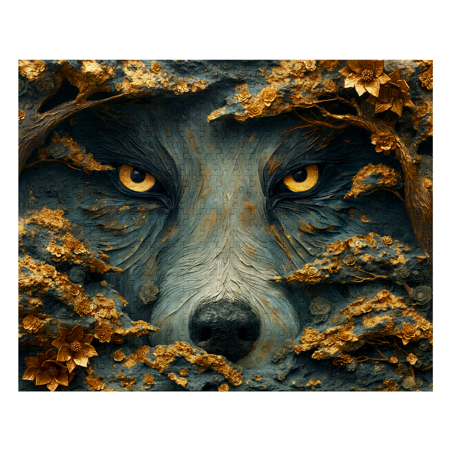 Hunted - Premium Jigsaw Puzzle - Majestic, Primal, Prey, Wolf - Multiple Sizes Available