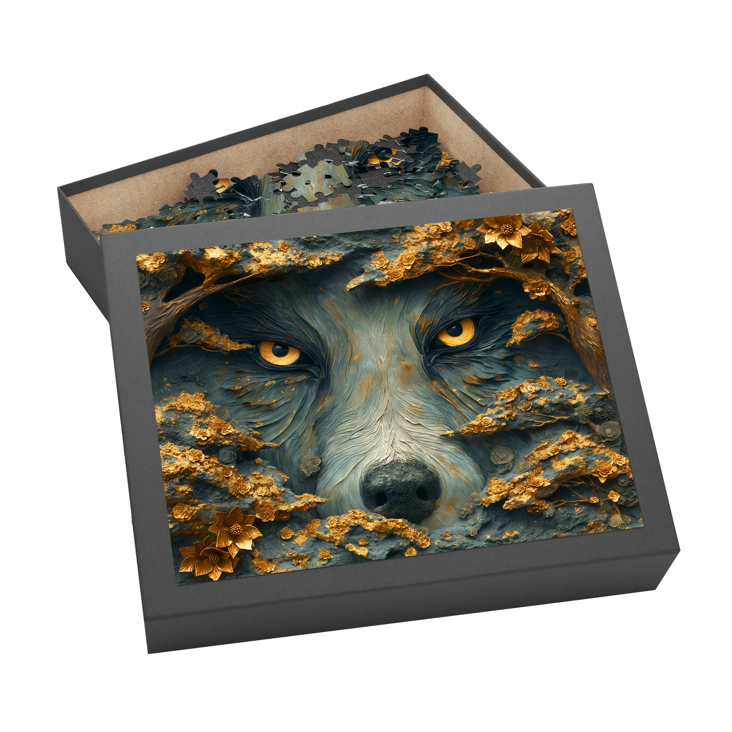 Hunted - Premium Jigsaw Puzzle - Majestic, Primal, Prey, Wolf - Multiple Sizes Available