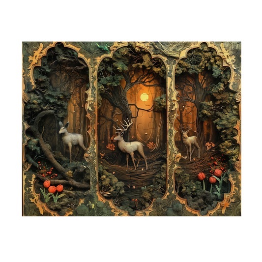 Natures Frame 06 - Premium Jigsaw Puzzle, Antique, Carving - Multiple Sizes Available