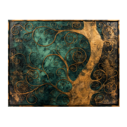 Natures Frame 07 - Premium Jigsaw Puzzle, Antique, Carving - Multiple Sizes Available