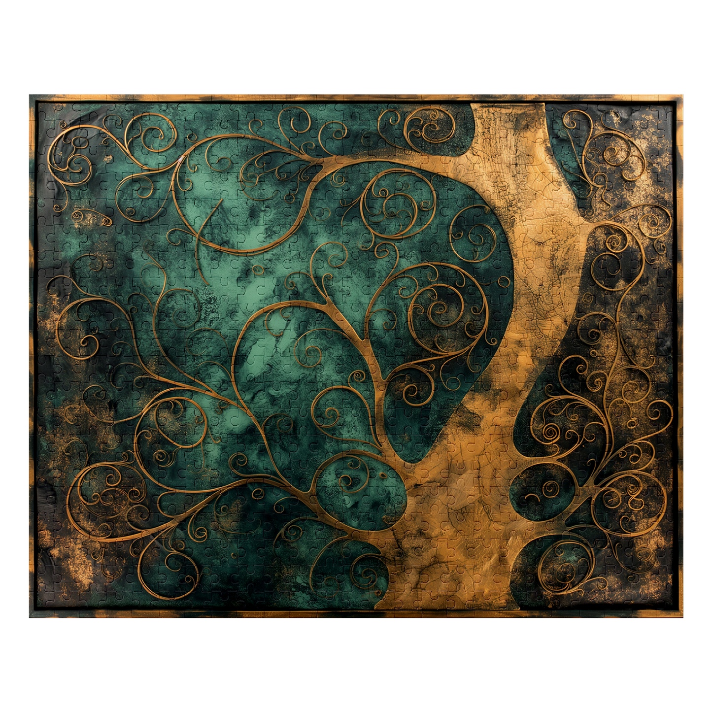 Natures Frame 07 - Premium Jigsaw Puzzle, Antique, Carving - Multiple Sizes Available