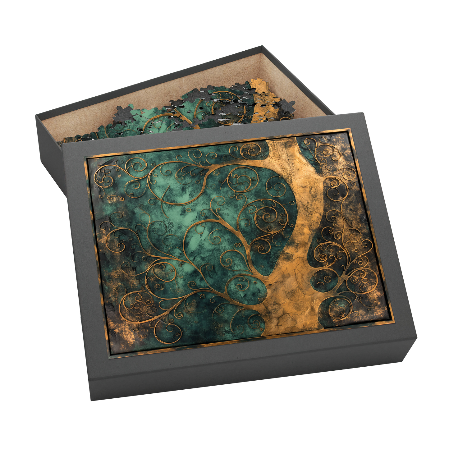 Natures Frame 07 - Premium Jigsaw Puzzle, Antique, Carving - Multiple Sizes Available