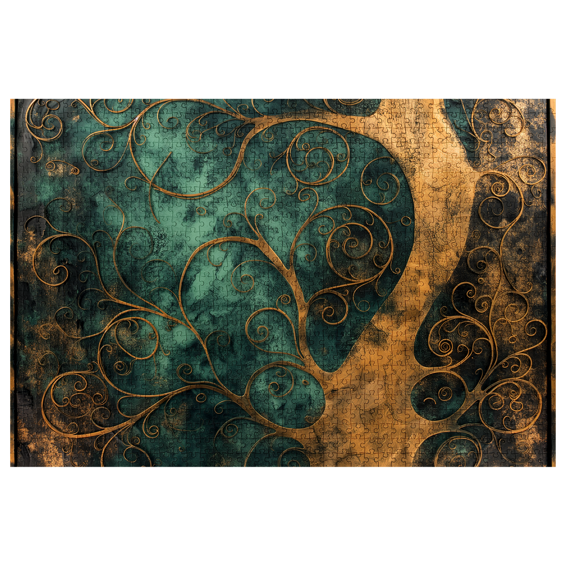 Natures Frame 07 - Premium Jigsaw Puzzle, Antique, Carving - Multiple Sizes Available