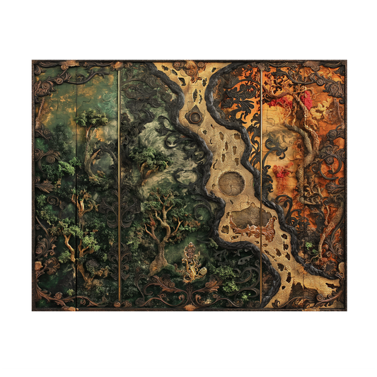 Natures Frame 08 - Premium Jigsaw Puzzle, Antique, Carving - Multiple Sizes Available