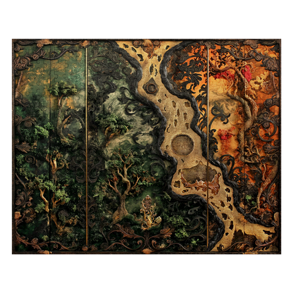 Natures Frame 08 - Premium Jigsaw Puzzle, Antique, Carving - Multiple Sizes Available