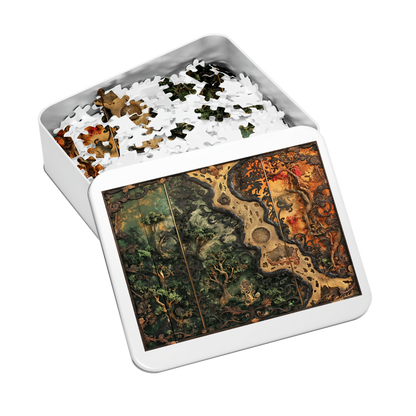 Natures Frame 08 - Premium Jigsaw Puzzle, Antique, Carving - Multiple Sizes Available