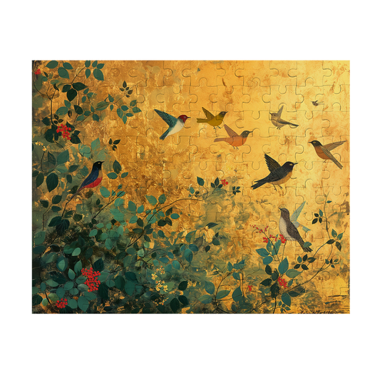 Petals and Plumage 01 - Premium Jigsaw Puzzle, Ornate, Fantasy - Multiple Sizes Available