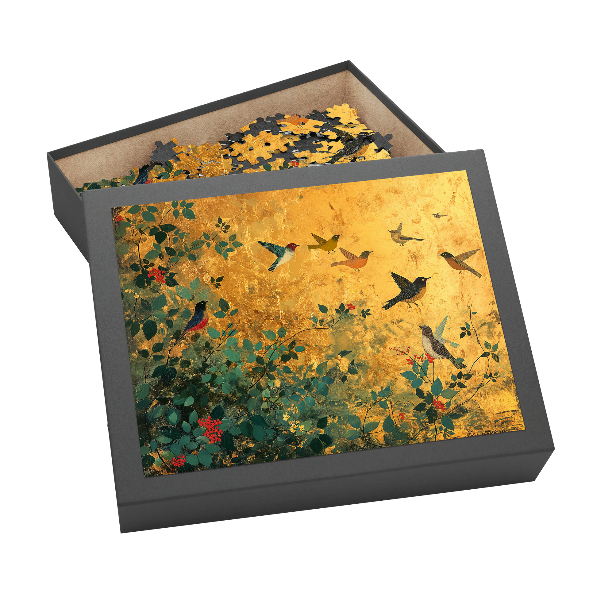 Petals and Plumage 01 - Premium Jigsaw Puzzle, Ornate, Fantasy - Multiple Sizes Available