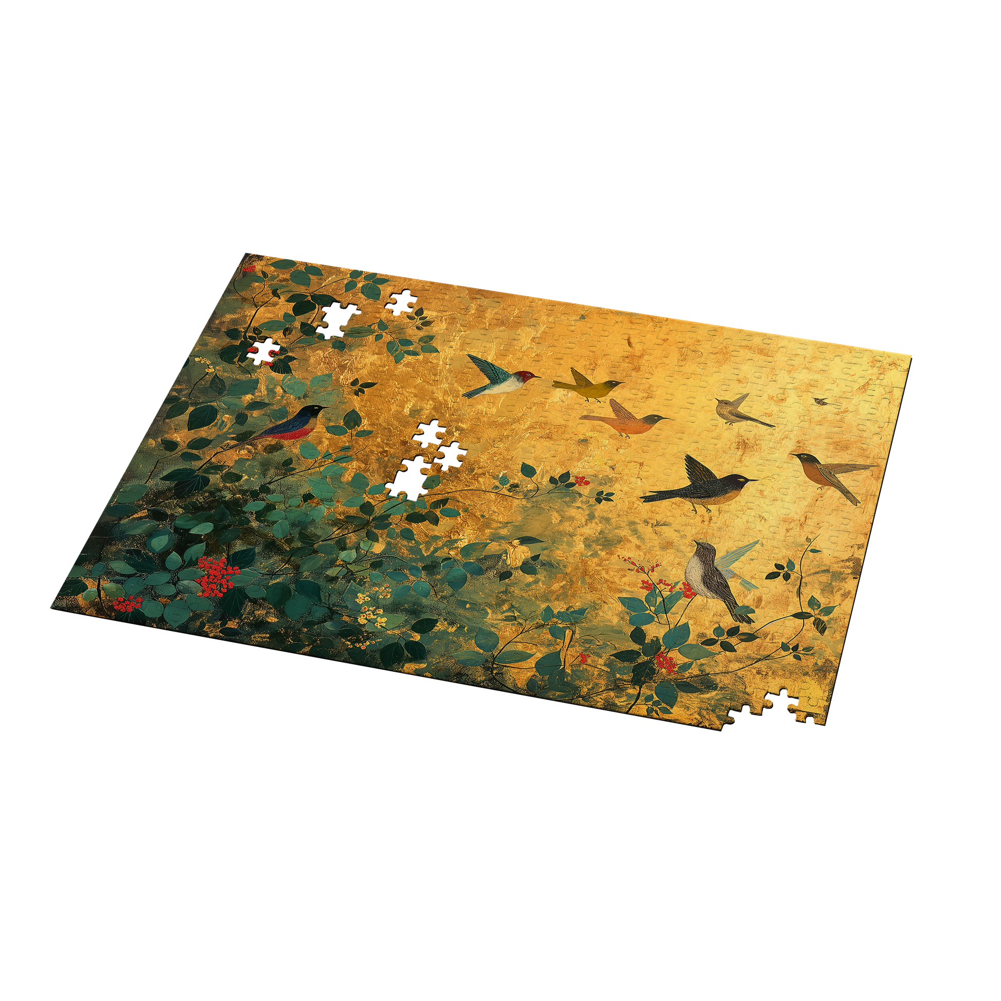 Petals and Plumage 01 - Premium Jigsaw Puzzle, Ornate, Fantasy - Multiple Sizes Available