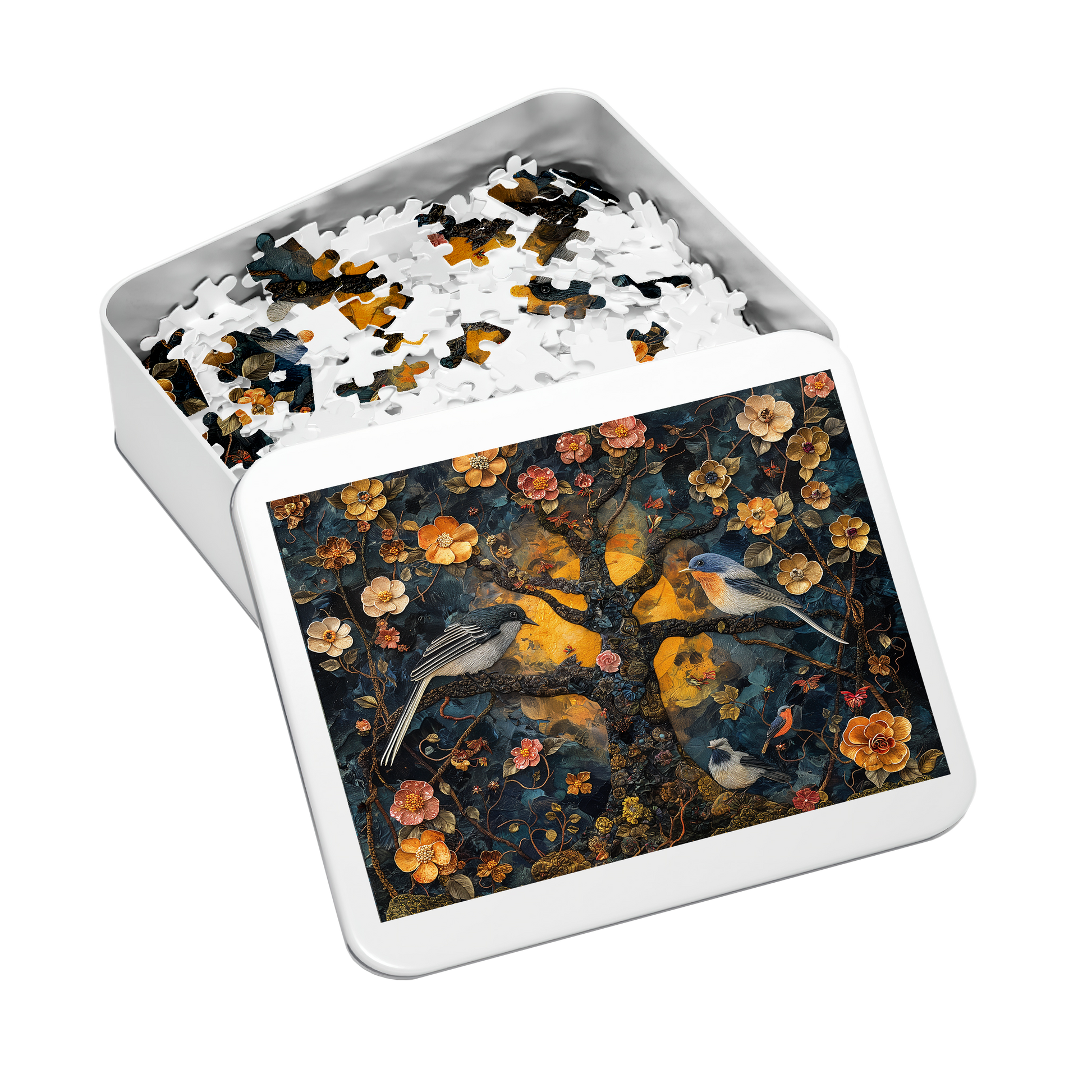 Petals and Plumage 03 - Premium Jigsaw Puzzle, Ornate, Fantasy - Multiple Sizes Available