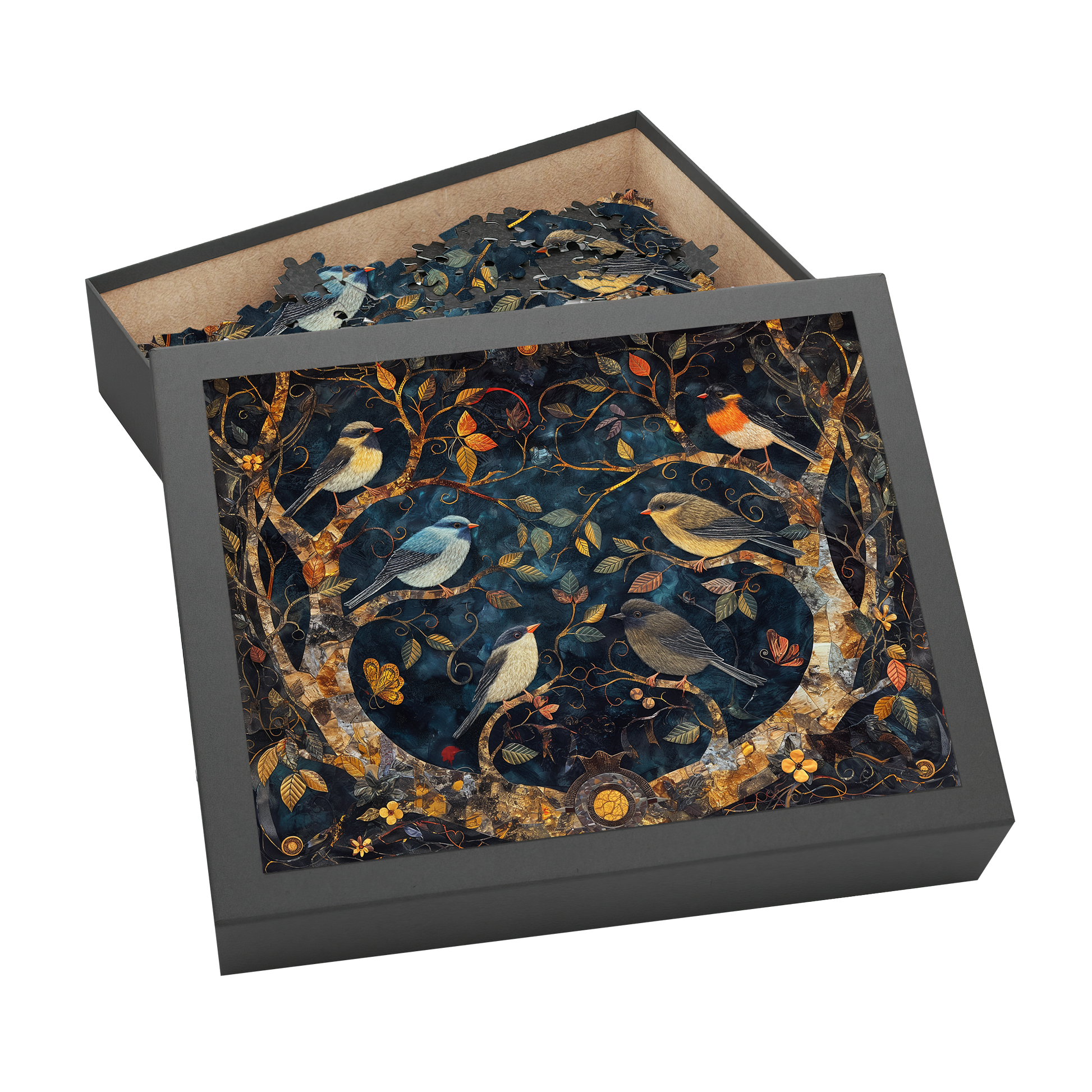 Petals and Plumage 05 - Premium Jigsaw Puzzle, Ornate, Fantasy - Multiple Sizes Available