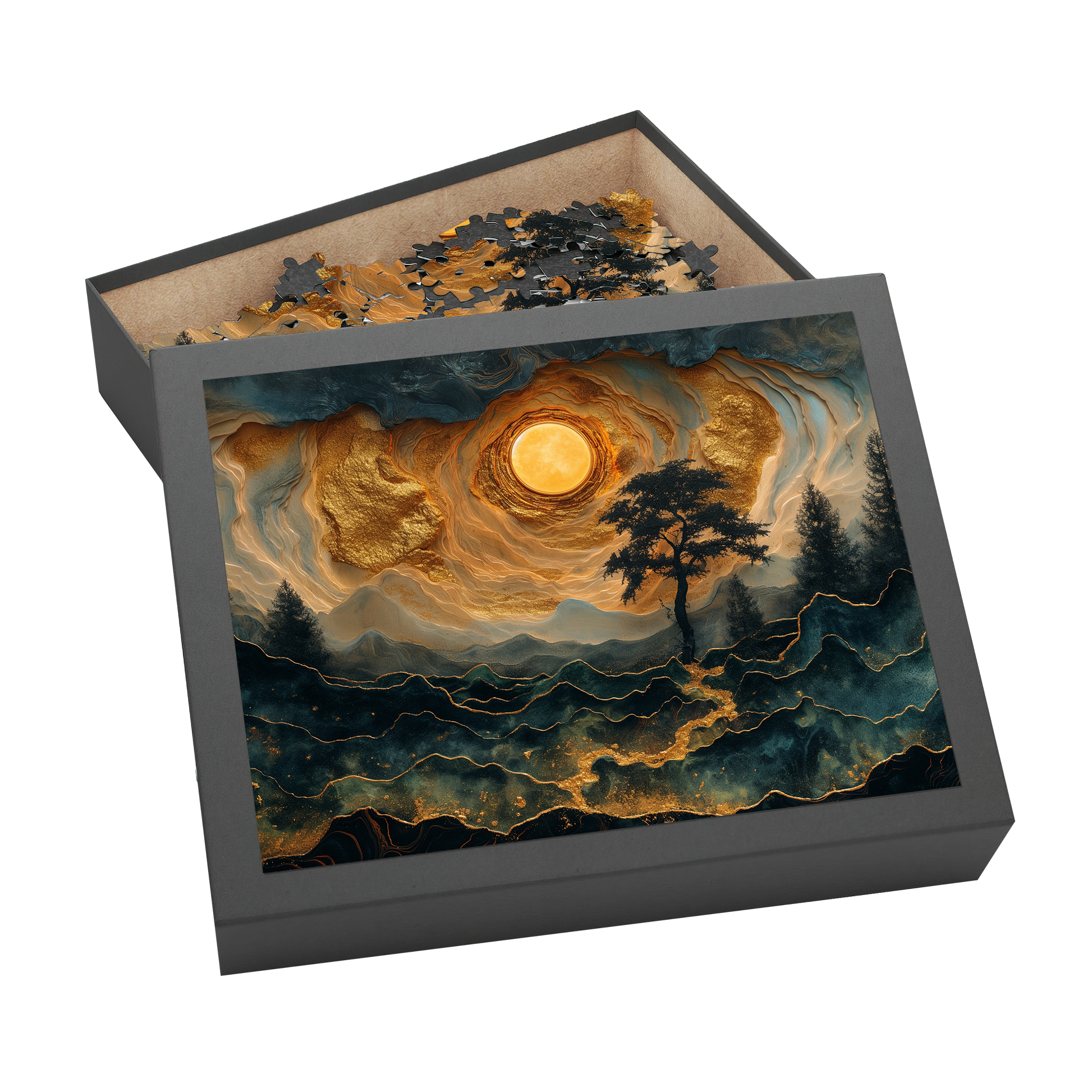 Sun Set 01 - Premium Jigsaw Puzzle, Ornate, Fantasy, Solar - Multiple Sizes Available