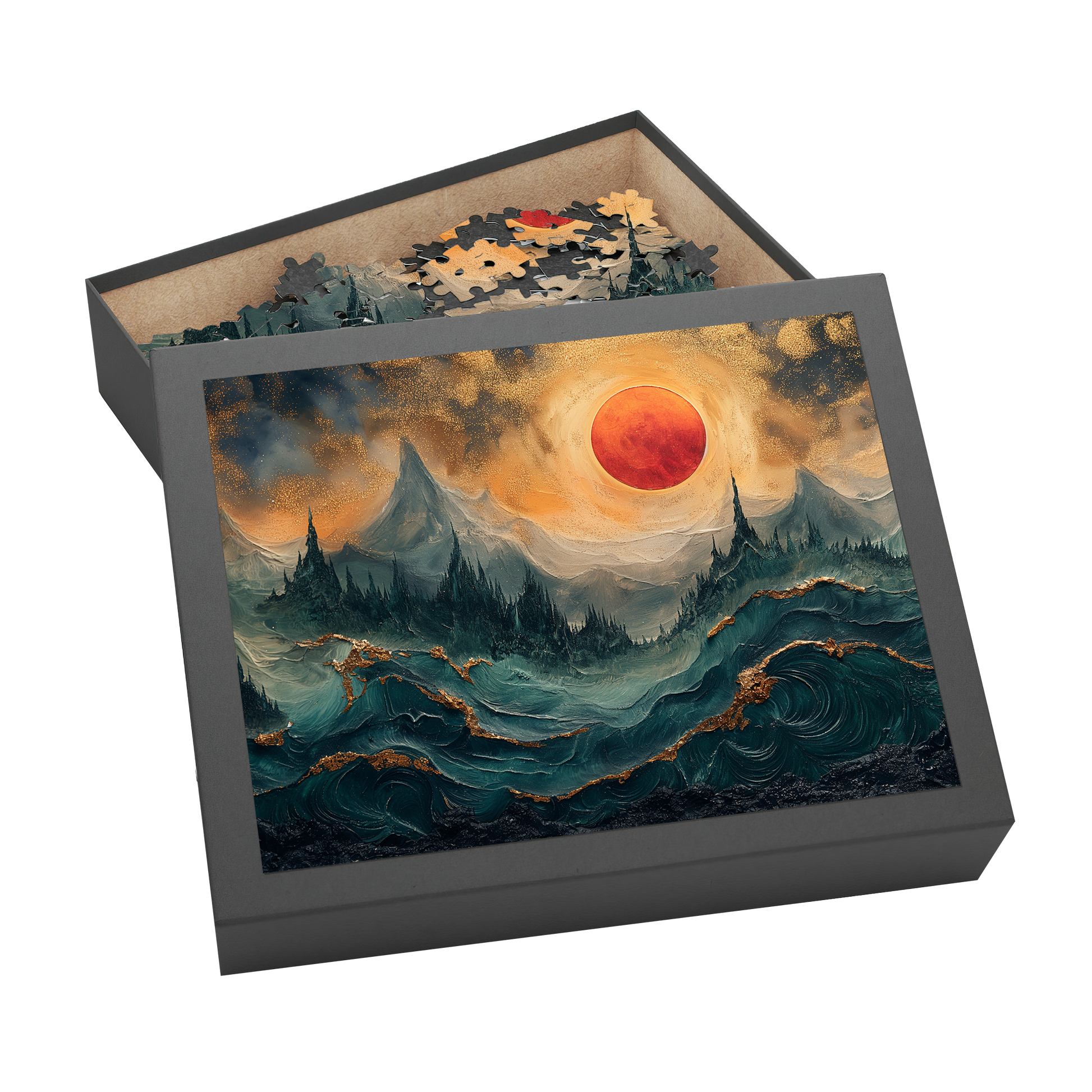 Sun Set 02 - Premium Jigsaw Puzzle, Ornate, Fantasy, Solar - Multiple Sizes Available