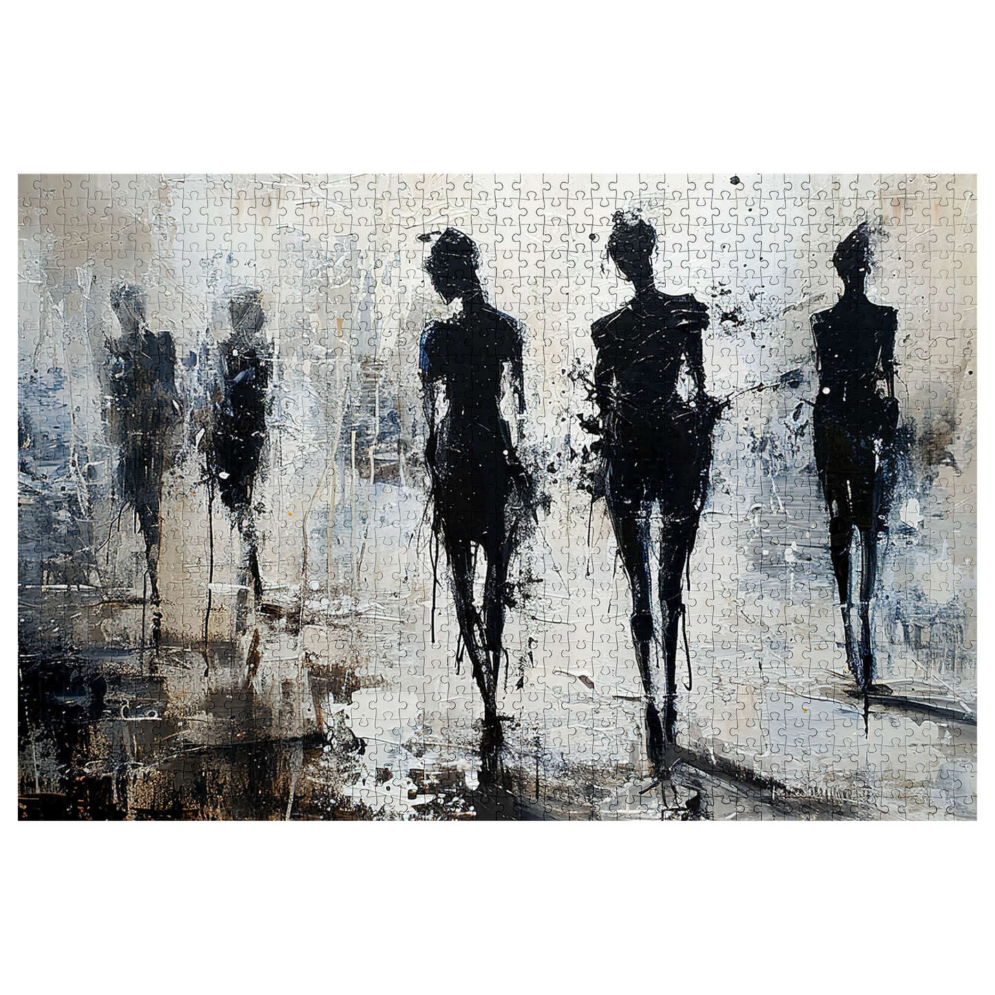 Group Dynamic - Premium Jigsaw Puzzle - Abstract Figures, Modern Art, Decore - Multiple Sizes Available