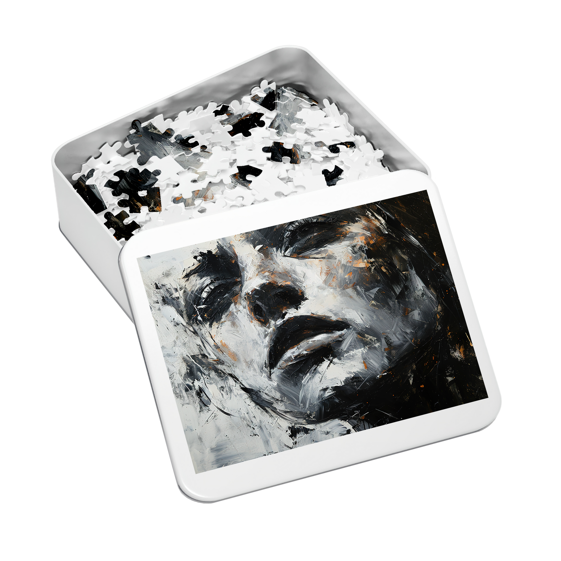 Judgement - Premium Jigsaw Puzzle - Black and White, Abstract Profile, Modern Art, Decore - Multiple Sizes Available