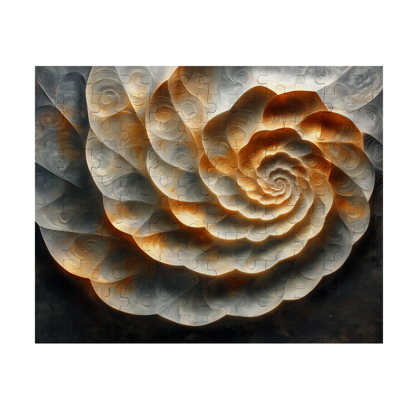 Overlapping Spiral - Premium Jigsaw Puzzle, Ornate, Detailed - Multiple Sizes Available