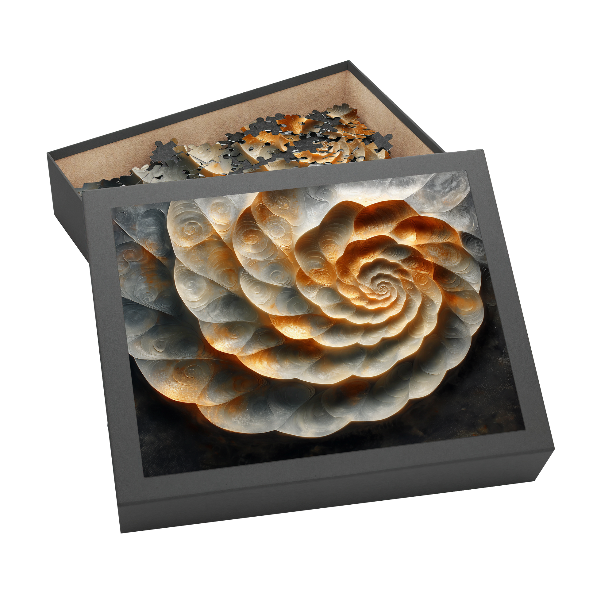 Overlapping Spiral - Premium Jigsaw Puzzle, Ornate, Detailed - Multiple Sizes Available