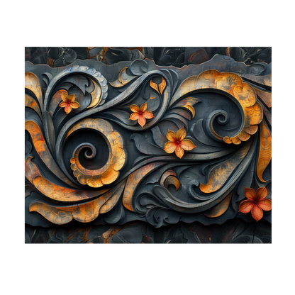 Copper Blossom - Premium Jigsaw Puzzle, Ornate, Detailed - Multiple Sizes Available