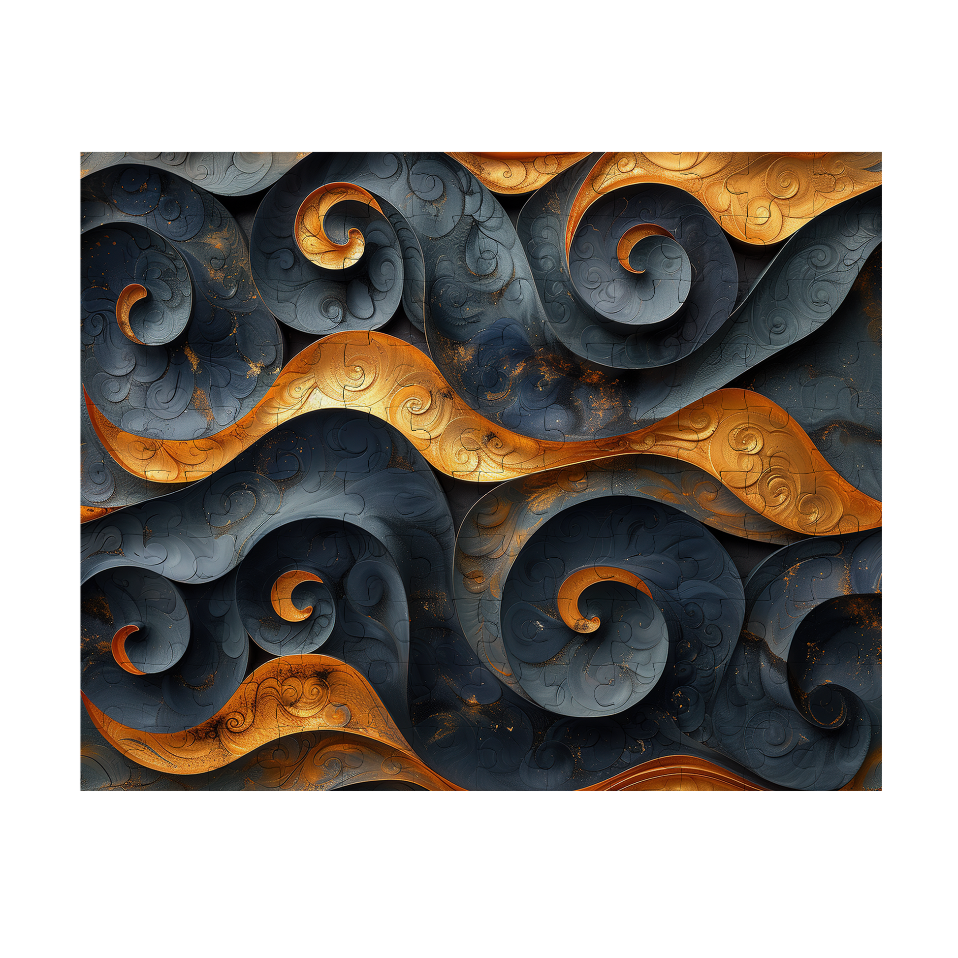 Golden Obsidian - Premium Jigsaw Puzzle, Ornate, Detailed - Multiple Sizes Available