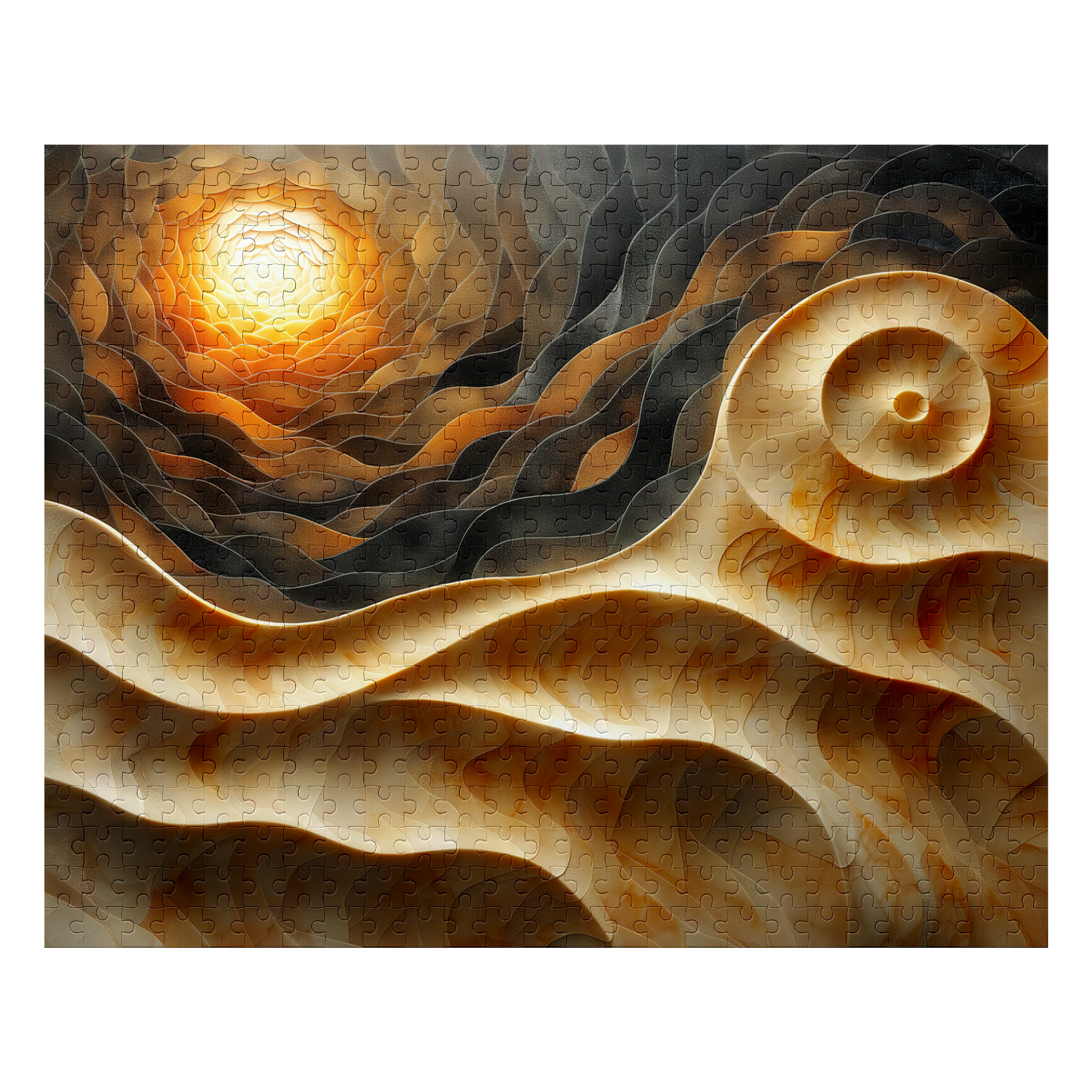 Sunrise Shell - Premium Jigsaw Puzzle, Ornate, Detailed - Multiple Sizes Available