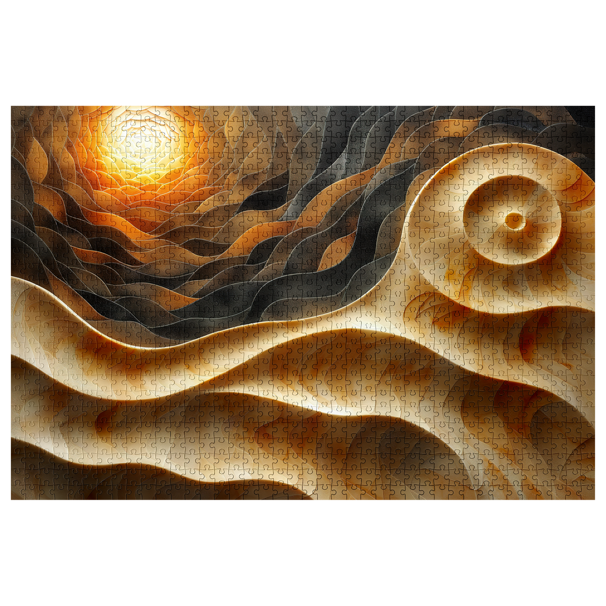 Sunrise Shell - Premium Jigsaw Puzzle, Ornate, Detailed - Multiple Sizes Available