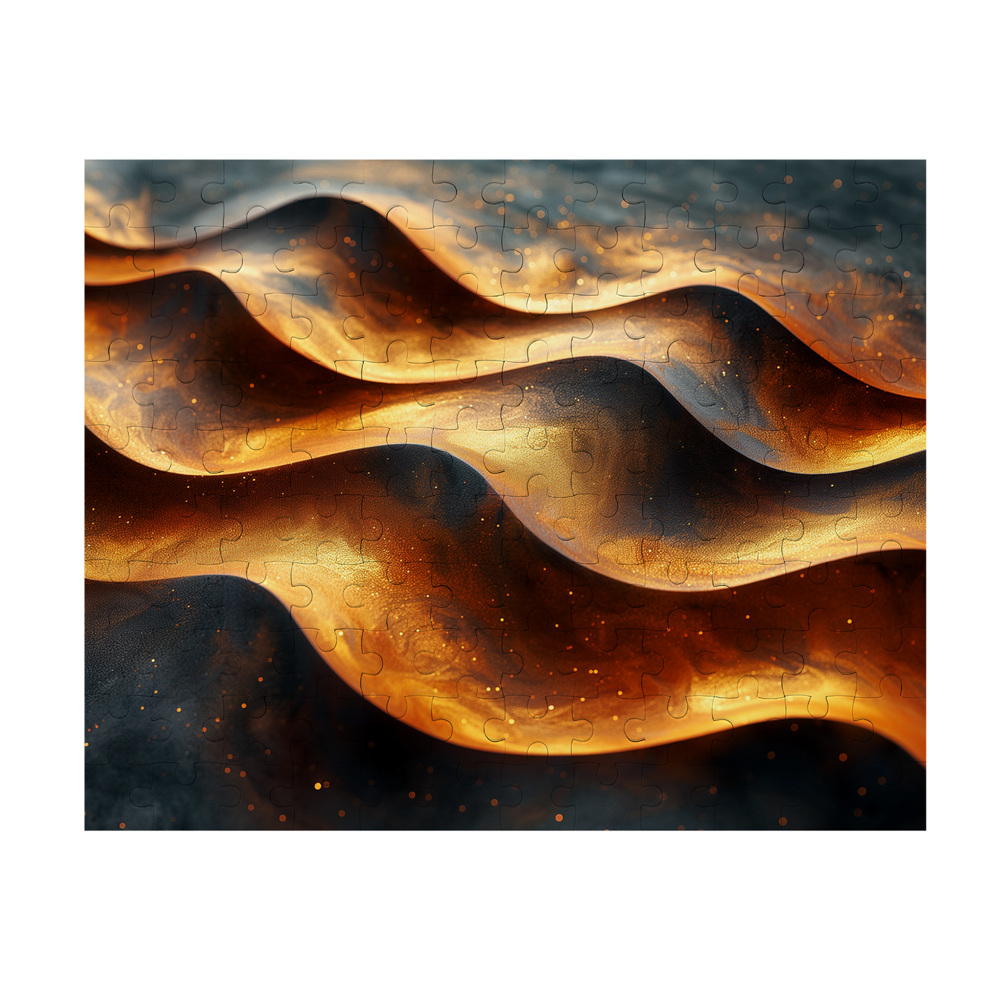 Golden Wave - Premium Jigsaw Puzzle, Ornate, Detailed - Multiple Sizes Available