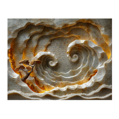 Wave Carving - Premium Jigsaw Puzzle, Ornate, Detailed - Multiple Sizes Available
