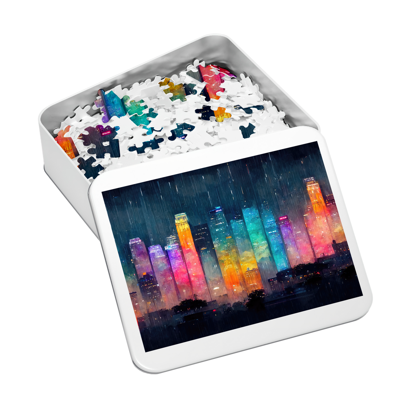 Neon - Premium Jigsaw Puzzle - Dynamic, Metropolitan, Cityscape - Multiple Sizes Available
